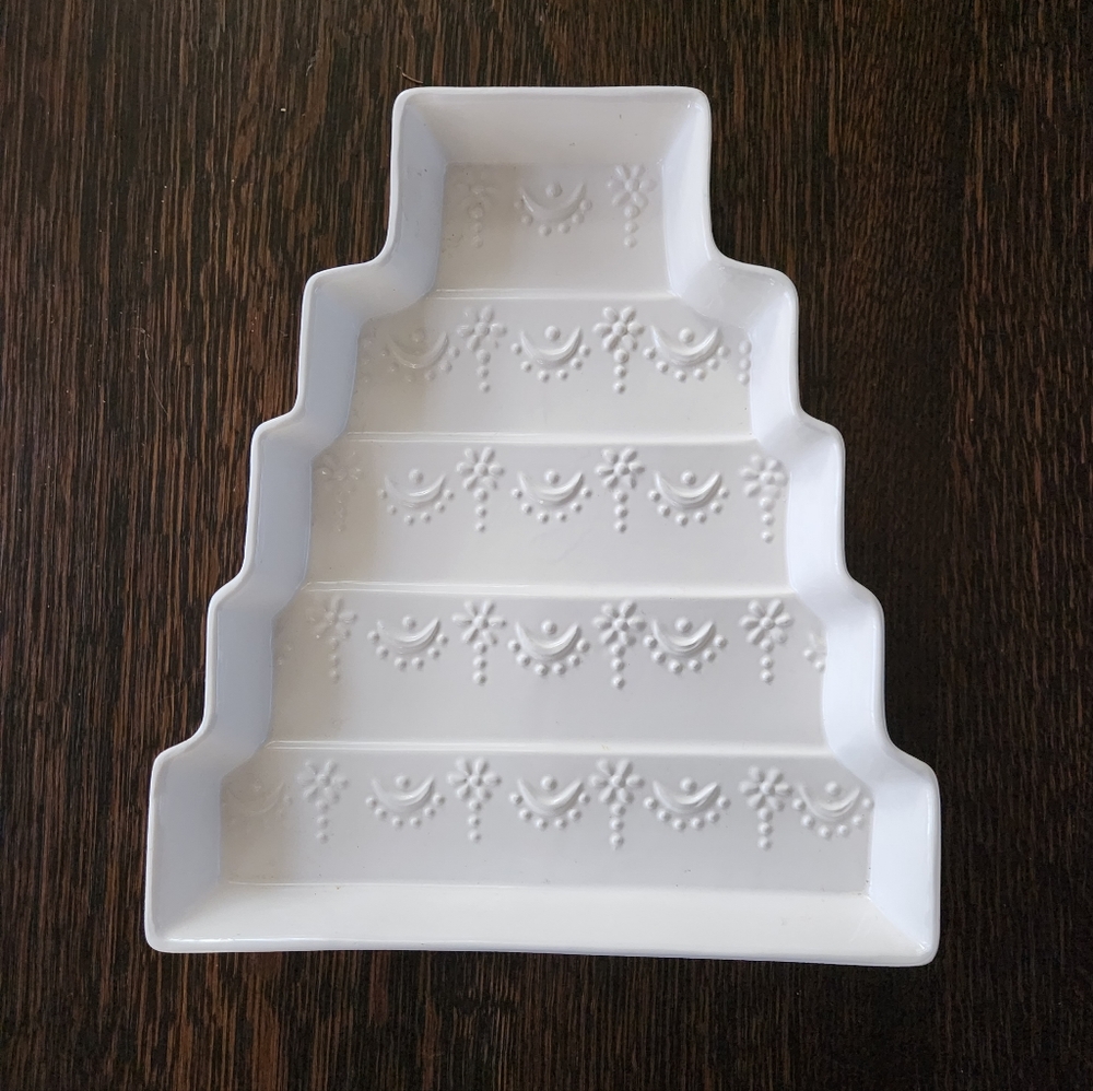 Loucarte Portugal Ceramic Wedding Cake Platter EUC $18